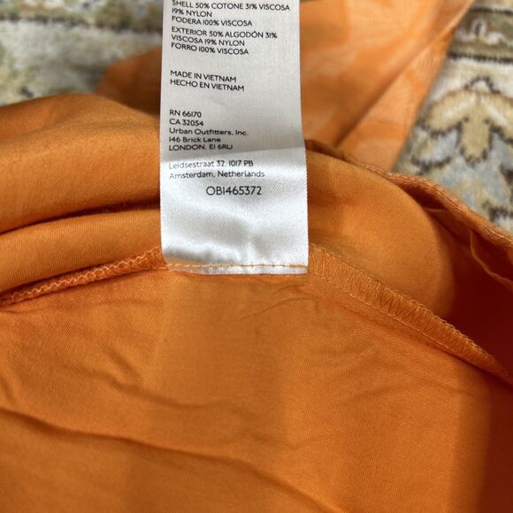 Anthropologie Dress Sz 0 Large Bow Open Back Sleeveless Textured Orange - Picture 12 of 12